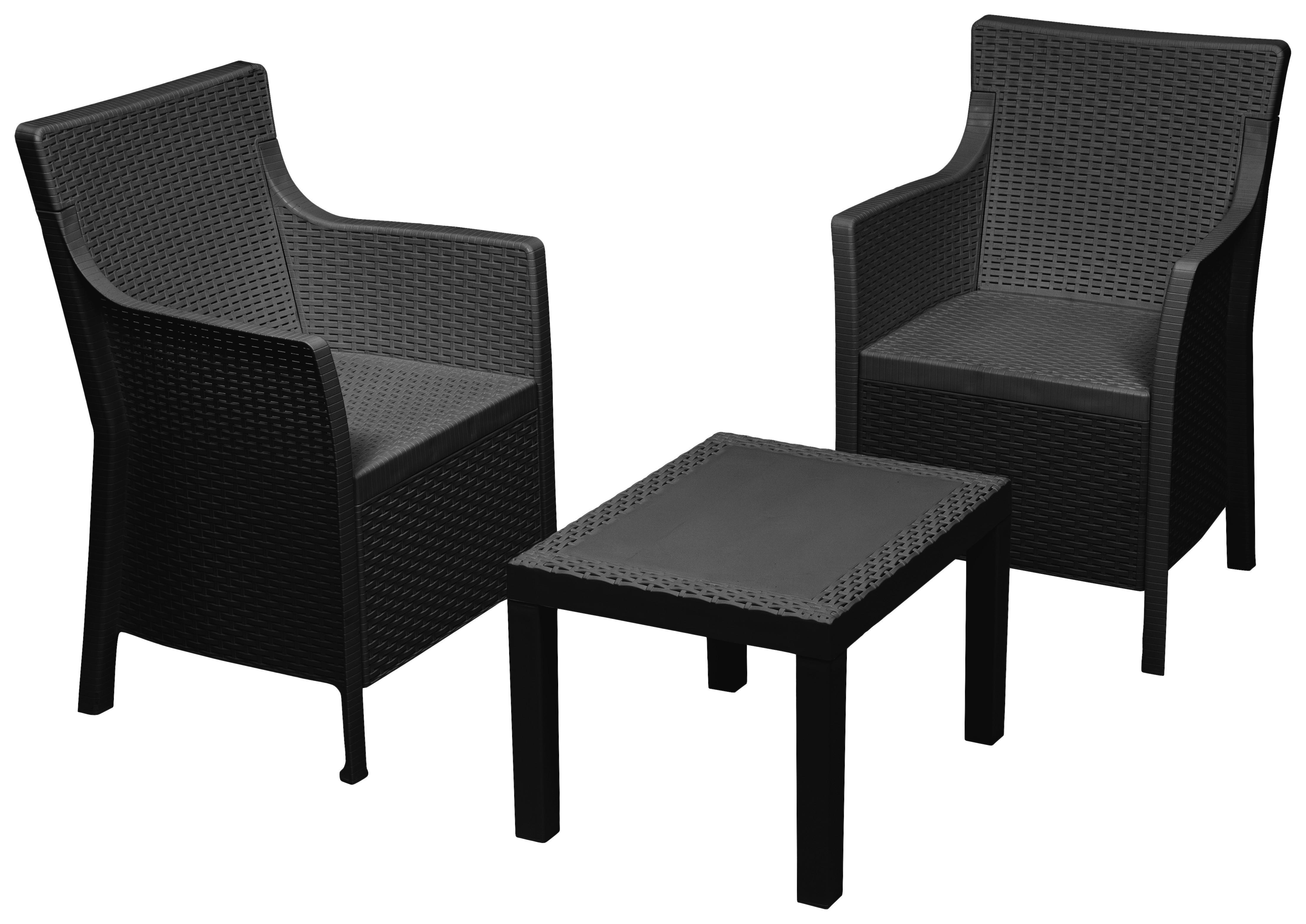 ProGarden Loungeset Magnolia anthrazit Kunststoff Magnolia - anthrazit - ProGarden