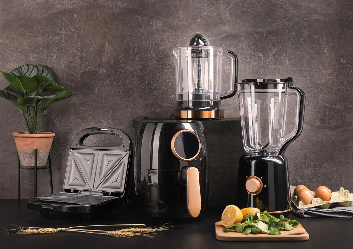BERGNER Stabmixer schwarz Stahl Kunststoff B/H/L: ca. 18x40,5x20,5 cm COPPER - schwarz (20,50/18,00/40,50cm) - BERGNER