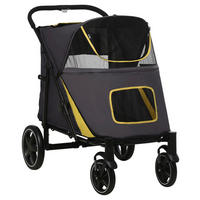 PawHut Hunde-Zubehör dunkelgrau Polypropylen B/H/L: ca. 65x112x100 cm Hundebuggy - dunkelgrau (100,00/65,00/112,00cm) - PawHut