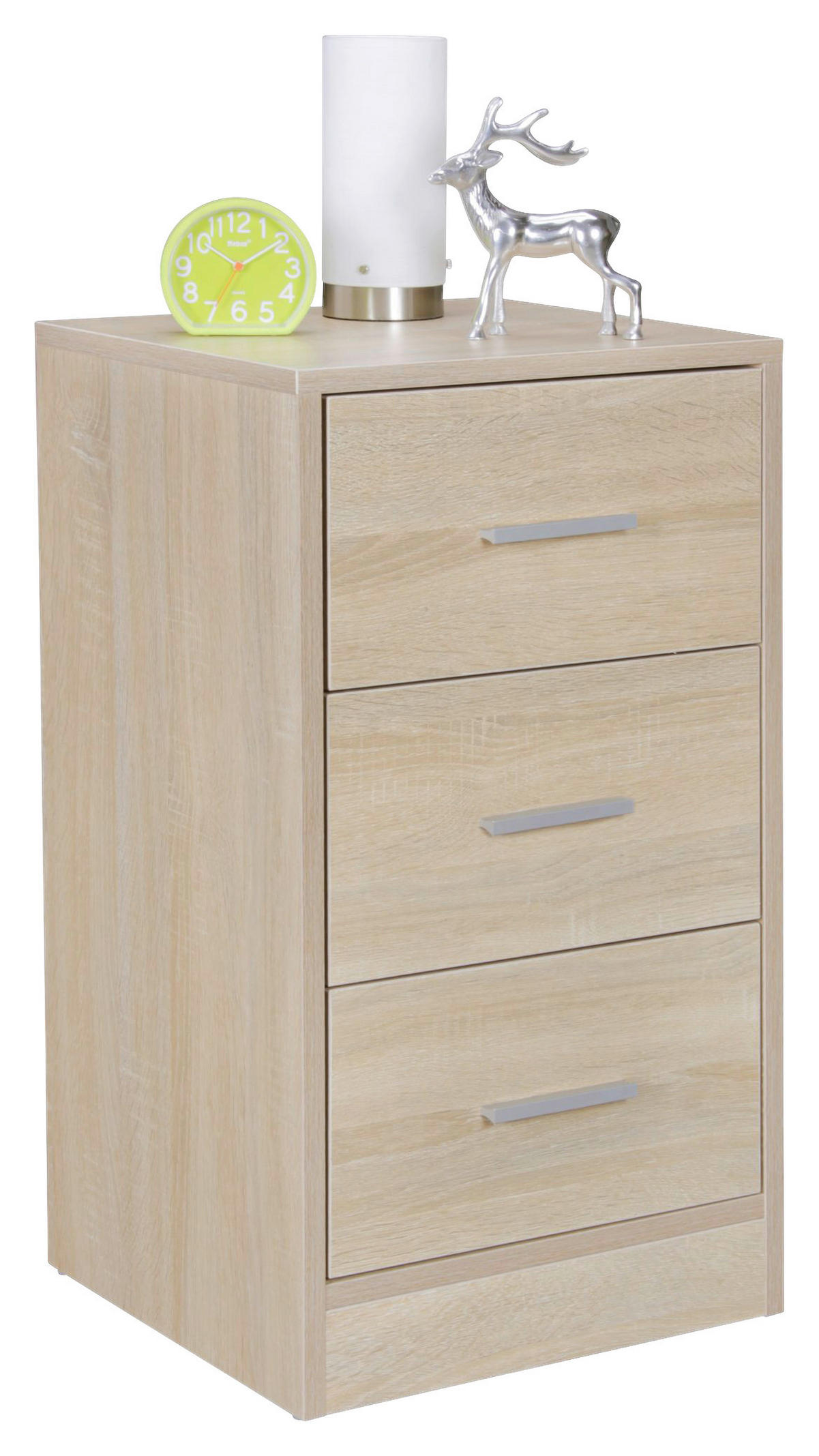 Nachtkonsole Sonoma Nachbildung B/H/T: ca. 35x68x38 cm Nachtkonsole FOGGIA - (35,00/68,00/38,00cm) - Wohnling
