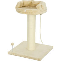 PawHut Kratzbaum beige Plüsch B/H/L: ca. 55x83x55 cm Kratzbaum - beige (55,00/55,00/83,00cm) - PawHut