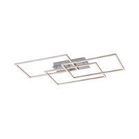 Just Light LED-Deckenleuchte IVEN 14150-55 stahlfarbig Aluminium Kunststoff B/H/T: ca. 50x8x82 cm 3 Brennstellen IVEN - stahlfarbig (50,00/8,00/82,00cm) - Just Light