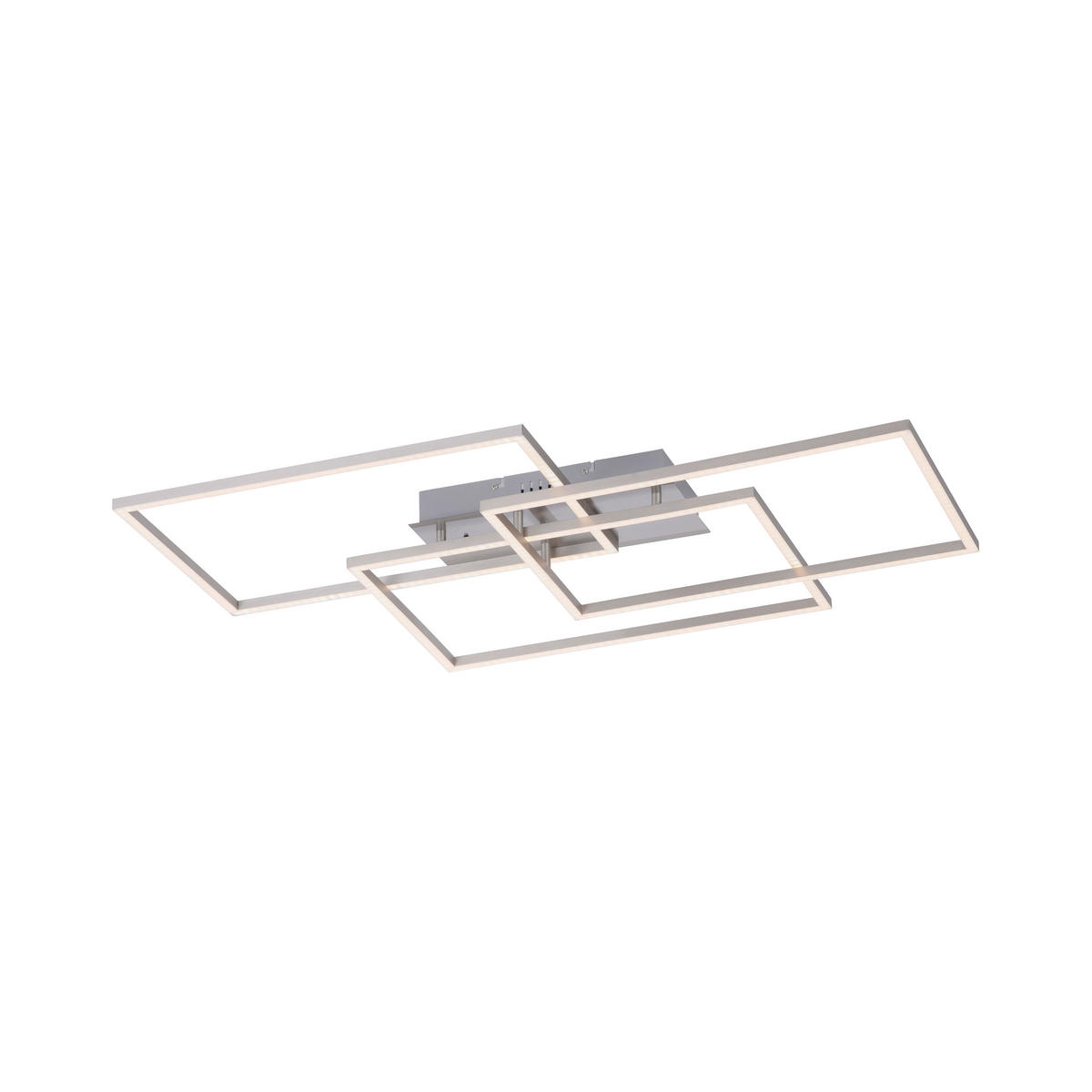 Just Light LED-Deckenleuchte IVEN 14150-55 stahlfarbig Aluminium Kunststoff B/H/T: ca. 50x8x82 cm 3 Brennstellen IVEN - stahlfarbig (50,00/8,00/82,00cm) - Just Light