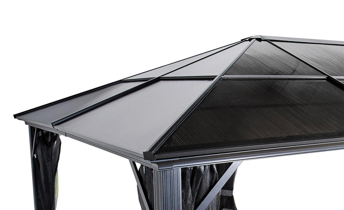 Sojag Pavillon Meridien anthrazit Aluminium B/H/L: ca. 343x270x463 cm Meridien - anthrazit (463,00/343,00/270,00cm) - Sojag