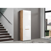 Garderobenschrank Marlon Eiche Evoke Coast Nachbildung weiß Hochglanz B/H/T: ca. 65x200x38 cm Marlon - Eiche/weiß (65,00/200,00/38,00cm)