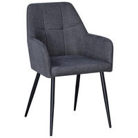 Armlehnstuhl Joe grau Webstoff B/H/T: ca. 58x85x62 cm Joe - schwarz/grau (58,00/85,00/62,00cm)