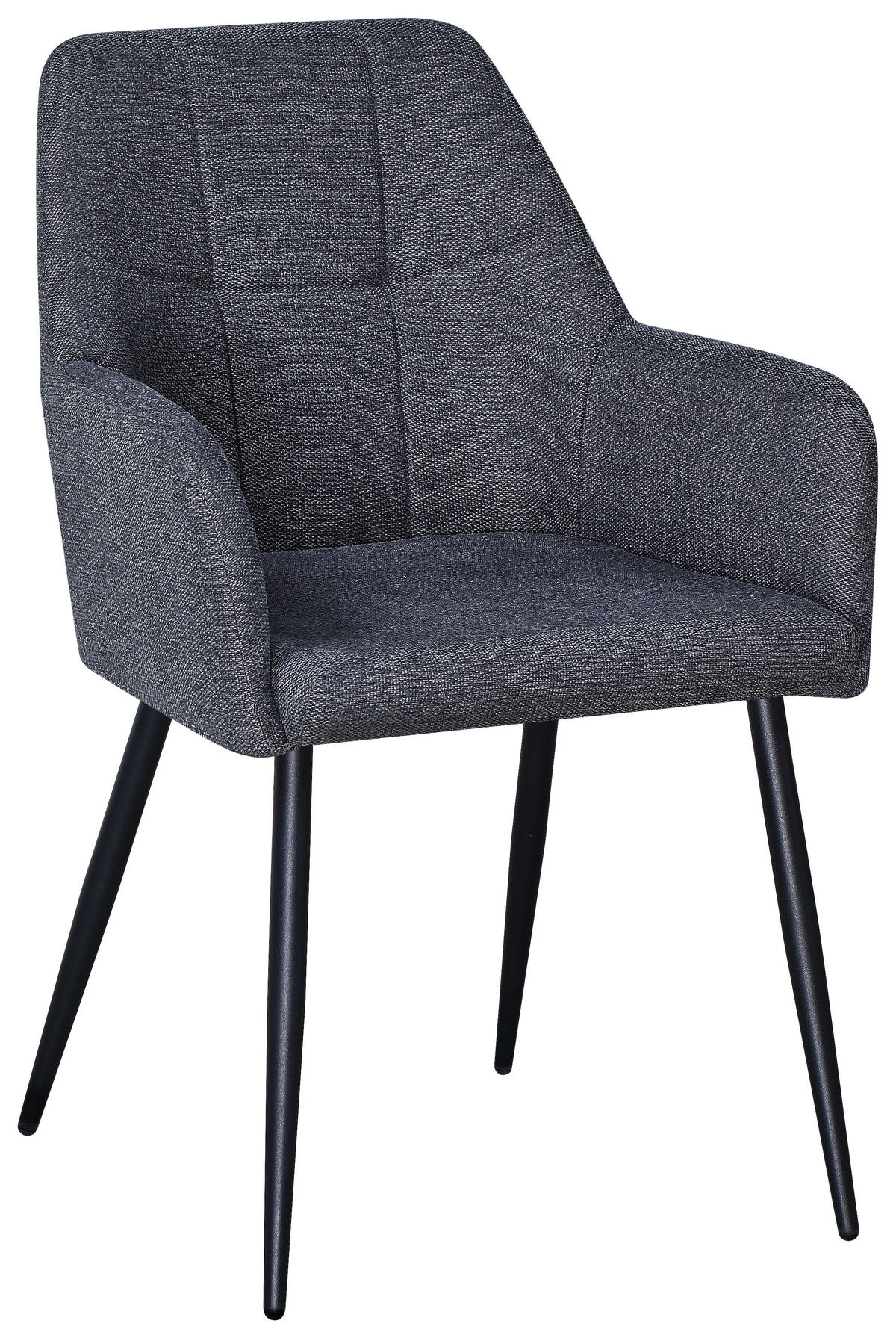 Armlehnstuhl Joe grau Webstoff B/H/T: ca. 58x85x62 cm Joe - schwarz/grau (58,00/85,00/62,00cm)