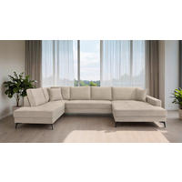 Wohnlandschaft Zero braun Microfaser B/H/T: ca. 362x86x195 cm Zero - braun/schwarz (362,00/86,00/195,00cm)