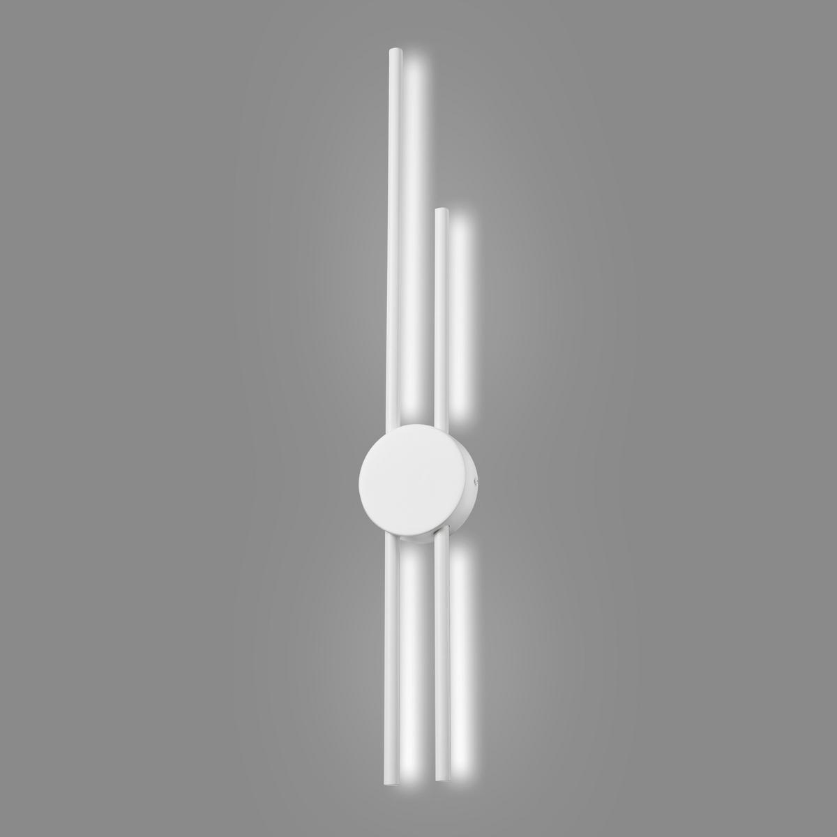 Lamkur LED-Wandleuchte weiß PVC Holz B/H/L: ca. 12x80x12 cm LANA - weiß (12,00/12,00/80,00cm) - Lamkur