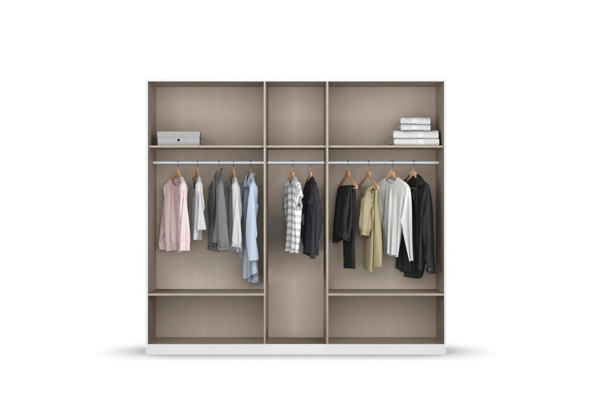 Kleiderschrank Jubi Alpinweiß grau B/H/T: ca. 226x210x54 cm Jubi - Alpinweiß/grau (226,00/210,00/54,00cm)