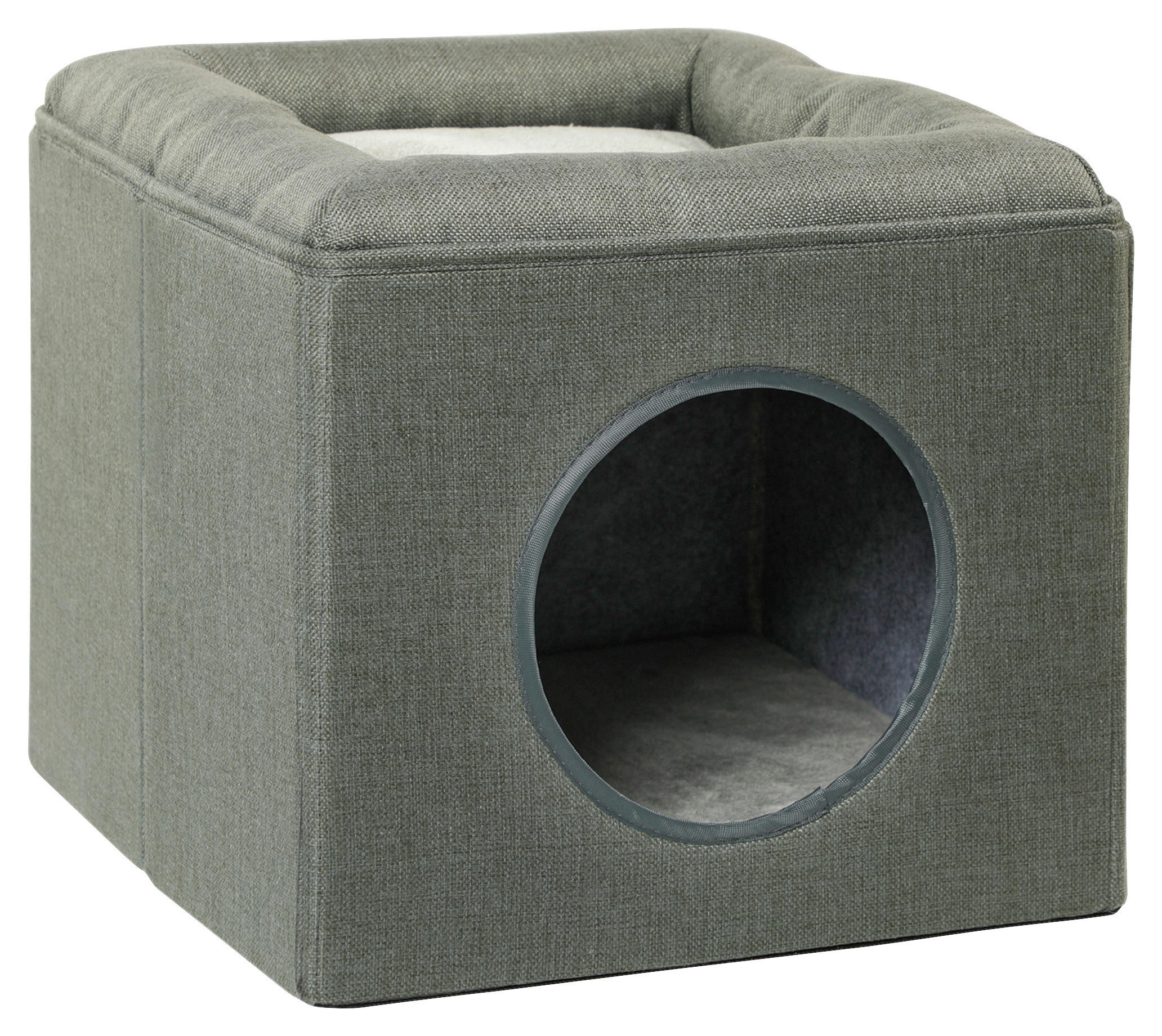 PawHut Katzen-Zubehör grün Polyester B/H/L: ca. 36,5x36,5x33 cm Katzenhöhle - grün (33,00/36,50/36,50cm) - PawHut