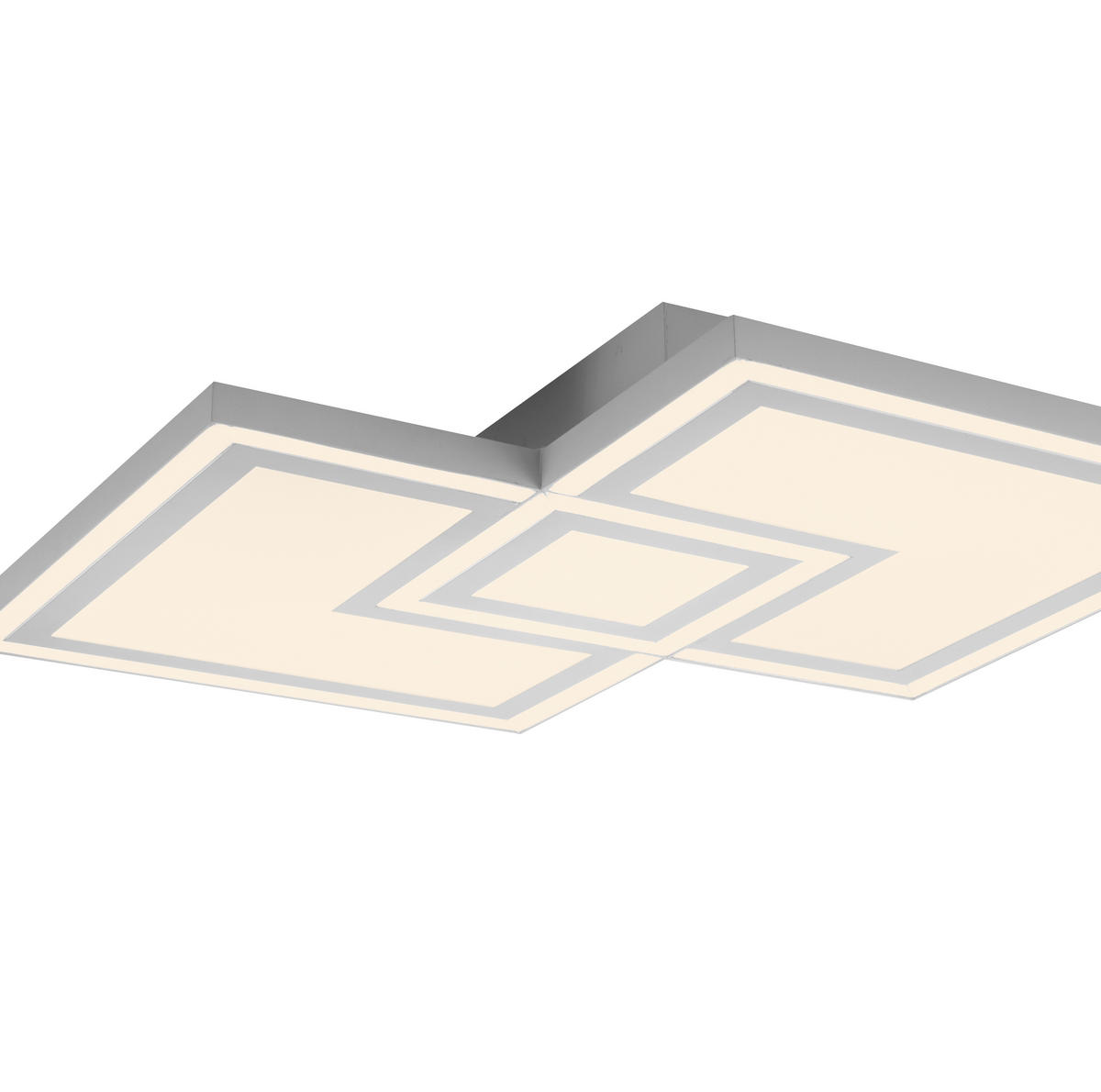 Just Light LED-Deckenleuchte BEDGING 14880-16 weiß Kunststoff Eisen B/H/T: ca. 40x5,6x40 cm 2 Brennstellen BEDGING - weiß (40,00/5,60/40,00cm) - Just Light
