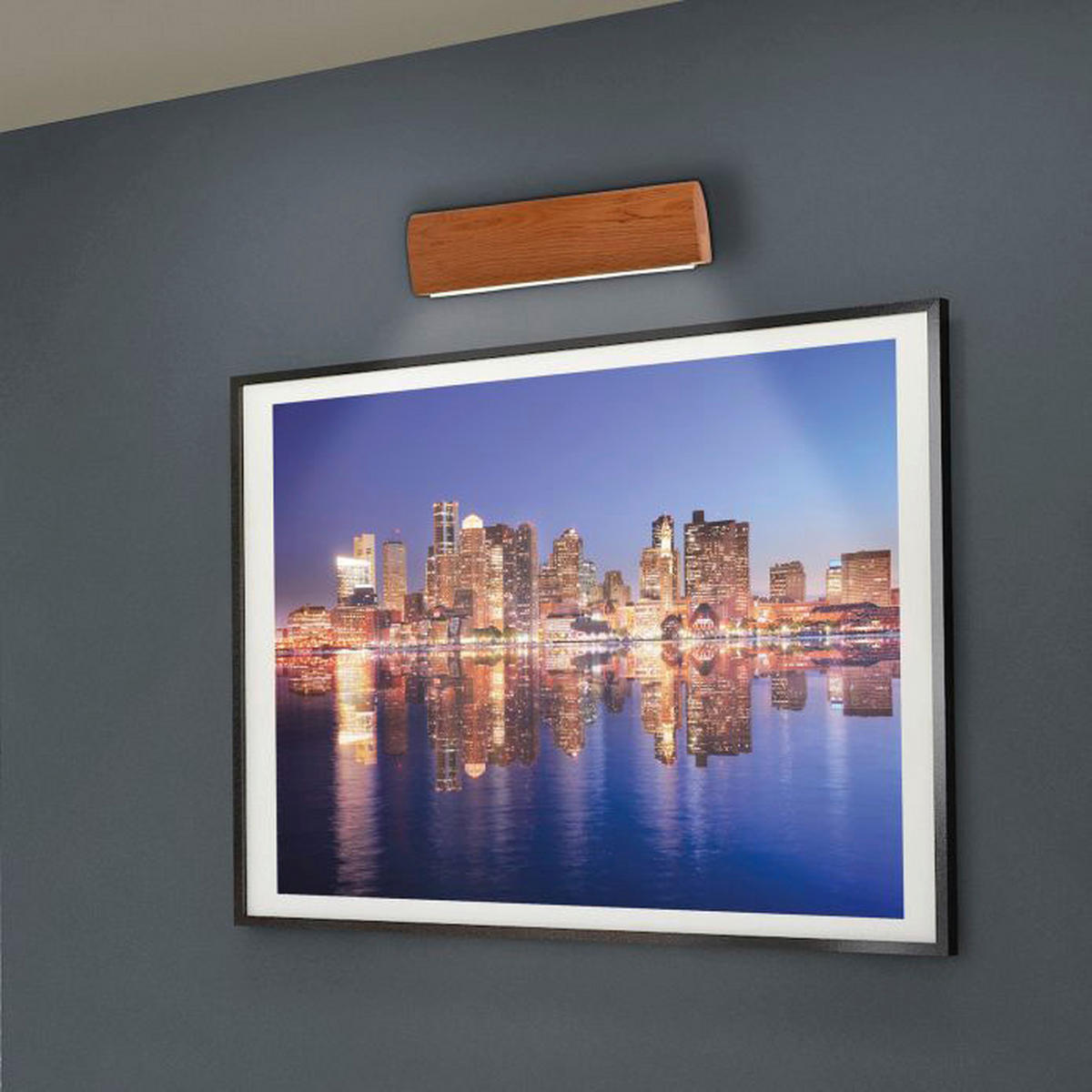 Näve Leuchten LED Wandleuchte NV1287814 braun Holz Metall B/H/T: ca. 7x8x35 cm 1 Brennstellen Rondo - braun (7,00/8,00/35,00cm) - Näve Leuchten