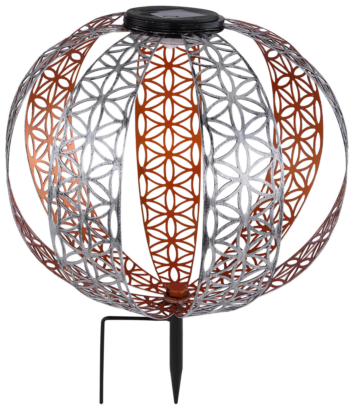Solarleuchte D: ca. 30 cm Solarleuchte_Kugel_Dekorstanzungen - (30,00cm)