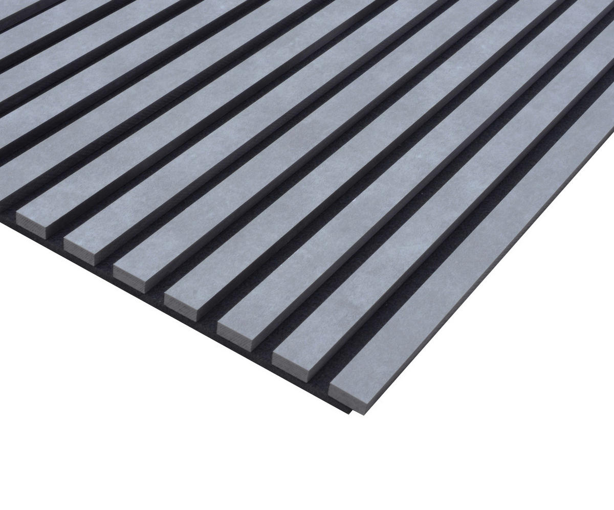 FN Acustico Wand-und Akustikpaneel Beton L/B/H: ca. 240x57,25x1,9 cm pro Stück Akustikplatte 57x240 FOFA06V Beton - Beton (240,00/57,25/1,90cm) - FN Acustico