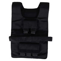HOMCOM Trainingsweste schwarz Eisen B/L: ca. 36x52 cm Trainingsweste - schwarz (36,00/52,00cm) - HOMCOM