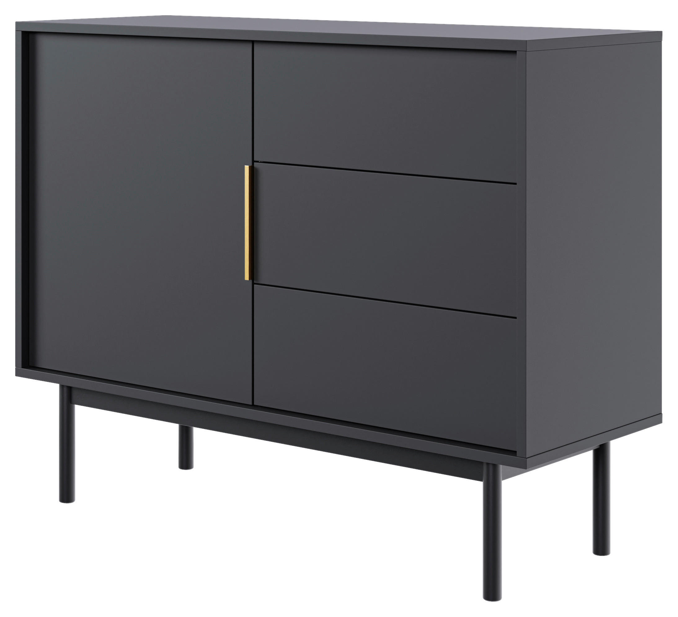 Kommode VIVA schwarz B/H/T: ca. 104x82x39 cm VIVA - schwarz (104,00/82,00/39,00cm) - WIPMEB