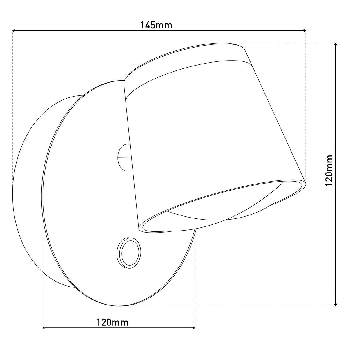 Näve Leuchten LED-Wandleuchte schwarz Metall Kunststoff B/H/T: ca. 12x12x14,5 cm TONDO - schwarz (12,00/12,00/14,50cm) - Näve Leuchten