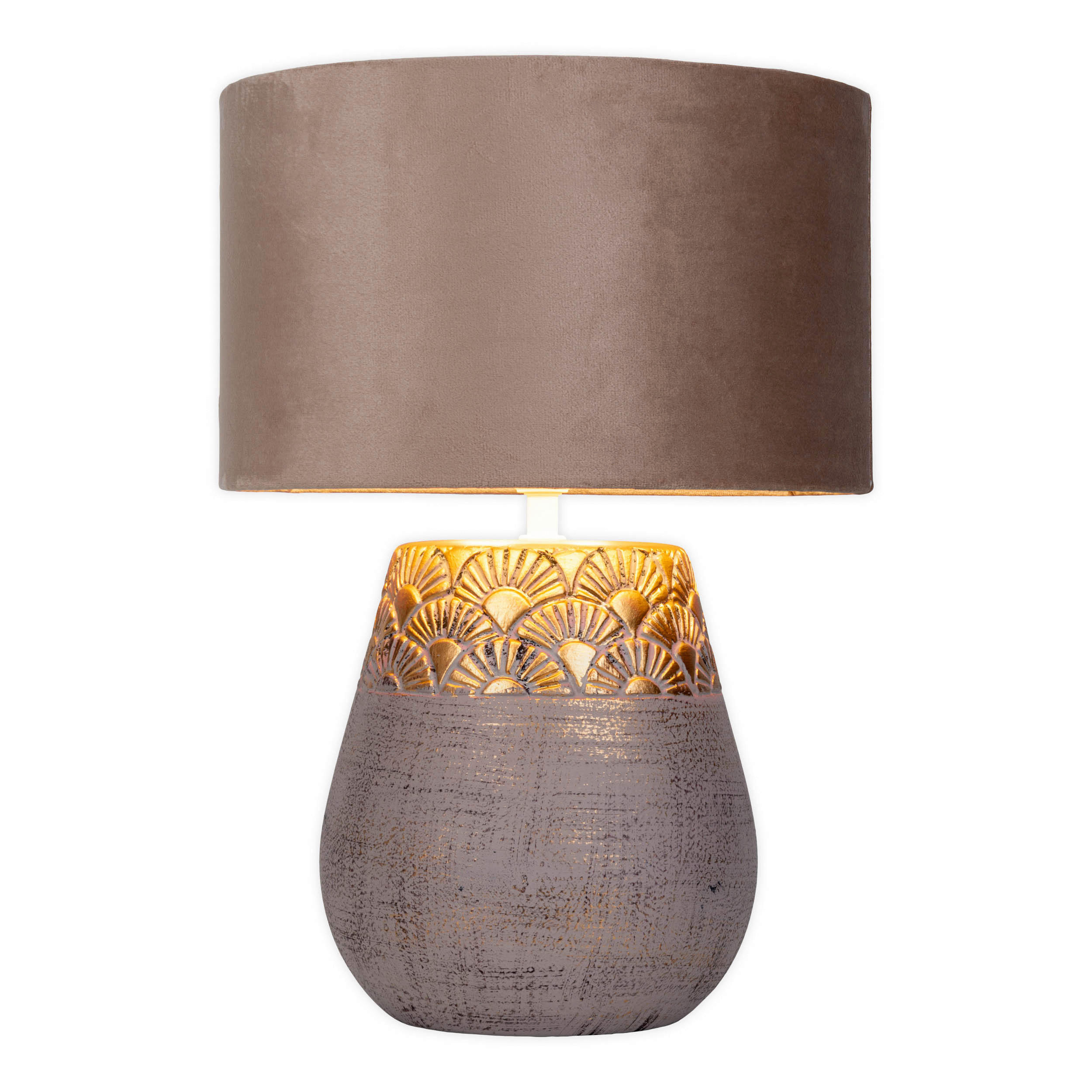 Näve Leuchten Tischleuchte beige Keramik B/H/T/D: ca. 26x39x26x26 cm E27 1 Brennstellen BRONCO - beige (26,00/39,00/26,00cm) - Näve Leuchten