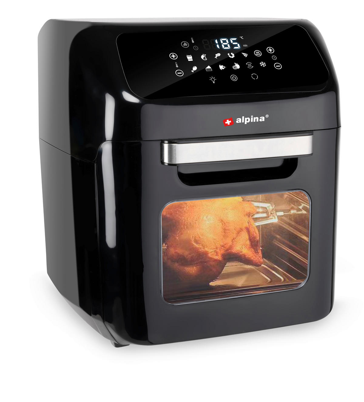 Alpina Heißluftfritteuse schwarz Kunststoff ca. 2 l Heißluftofen/-Fritteuse - schwarz (2,00l) - Alpina