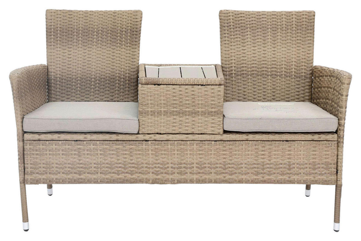 POCOline Gartenbank Love braun Stahl Love - braun/beige - POCOline
