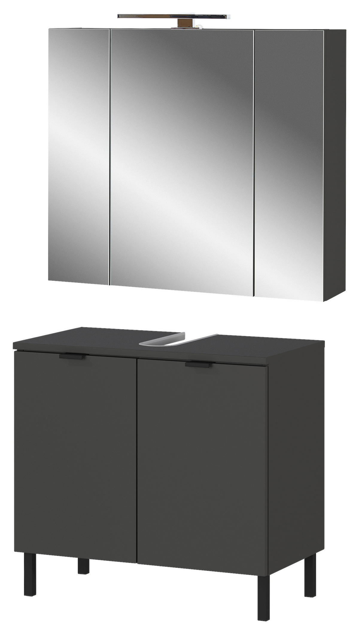 Badezimmer-Set 9919-547 Graphit Optik B/H/T: ca. 76x200x34 cm 9919-547 - Graphit (76,00/200,00/34,00cm) - Germania