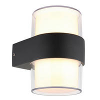 Außenleuchte anthrazit klar Satiniert B/H/L: ca. 10,5x13x9,6 cm IGNACIO - klar/Satiniert (9,60/10,50/13,00cm) - GLOBO