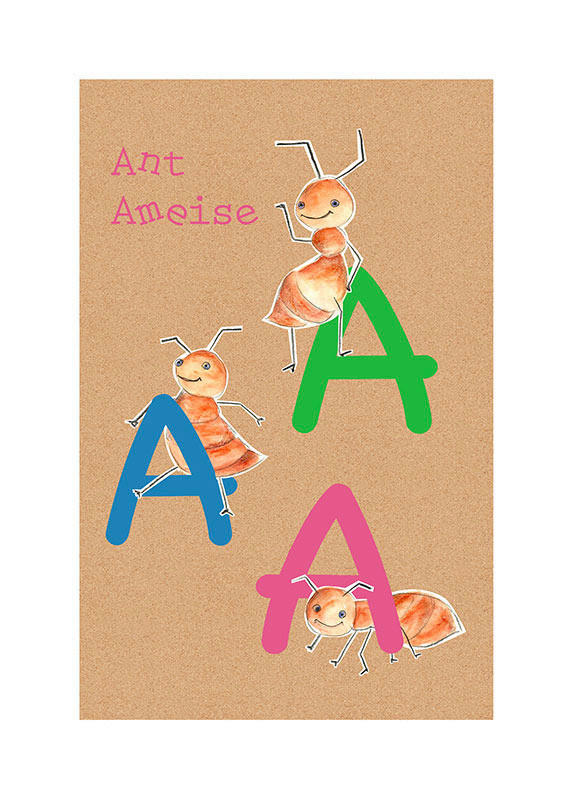 Komar Wandbild ABC Animal A Buchstaben B/L: ca. 50x70 cm günstig online kaufen