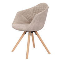 Stuhl Chadwick 100 2er creme Microfaser B/H/T: ca. 59x82x55 cm Chadwick 100 2er - Eiche/creme (59,00/82,00/55,00cm) - 360 Living