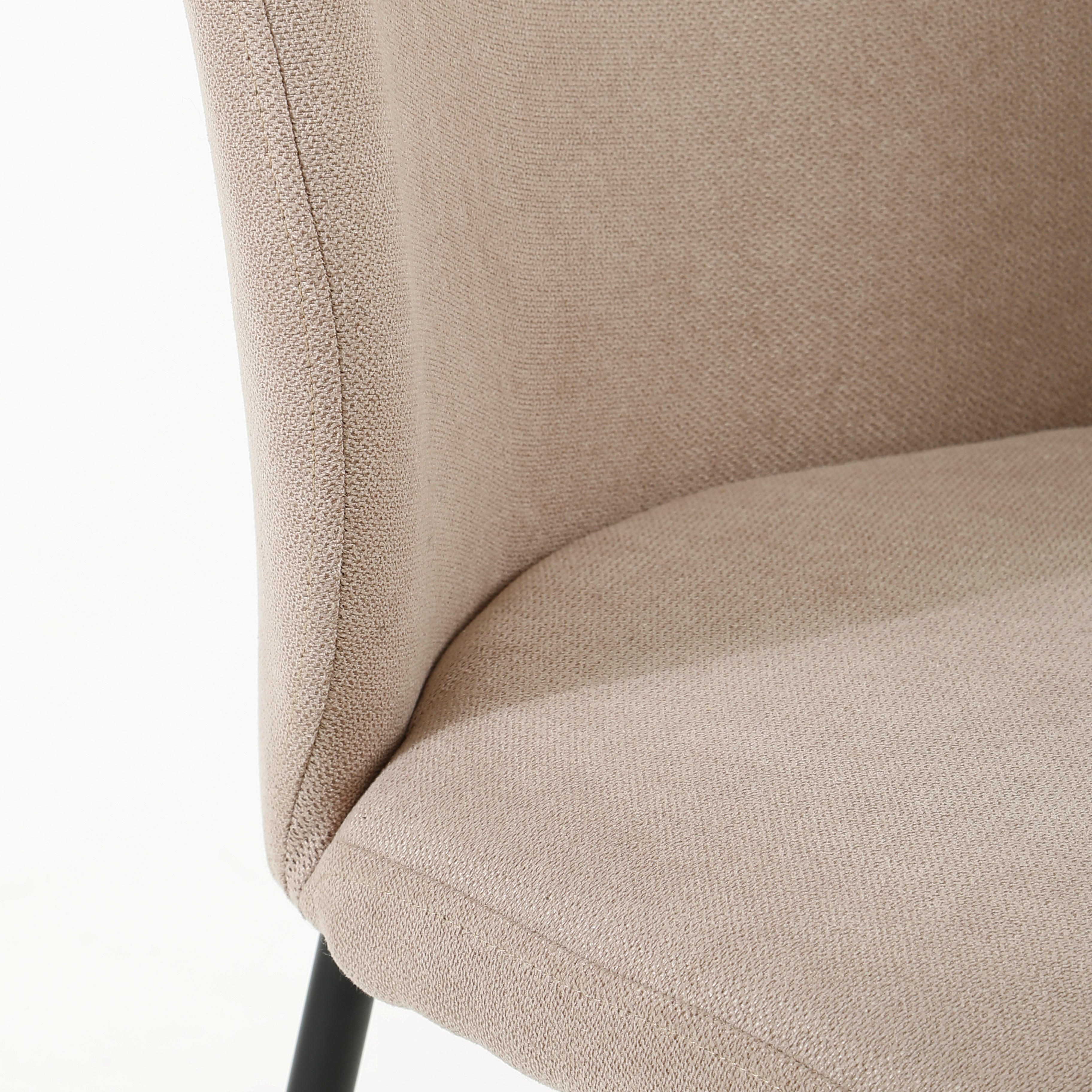 Stuhl Medina beige schwarz Webstoff Metall B/H/T: ca. 46x85x48 cm Medina - beige/schwarz (46,00/85,00/48,00cm)