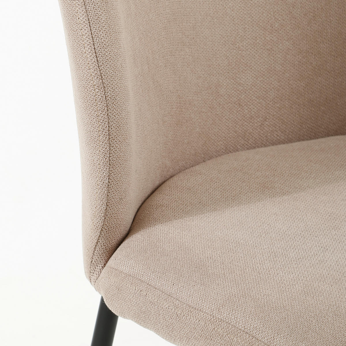 Stuhl Medina beige schwarz Webstoff Metall B/H/T: ca. 46x85x48 cm Medina - beige/schwarz (46,00/85,00/48,00cm)