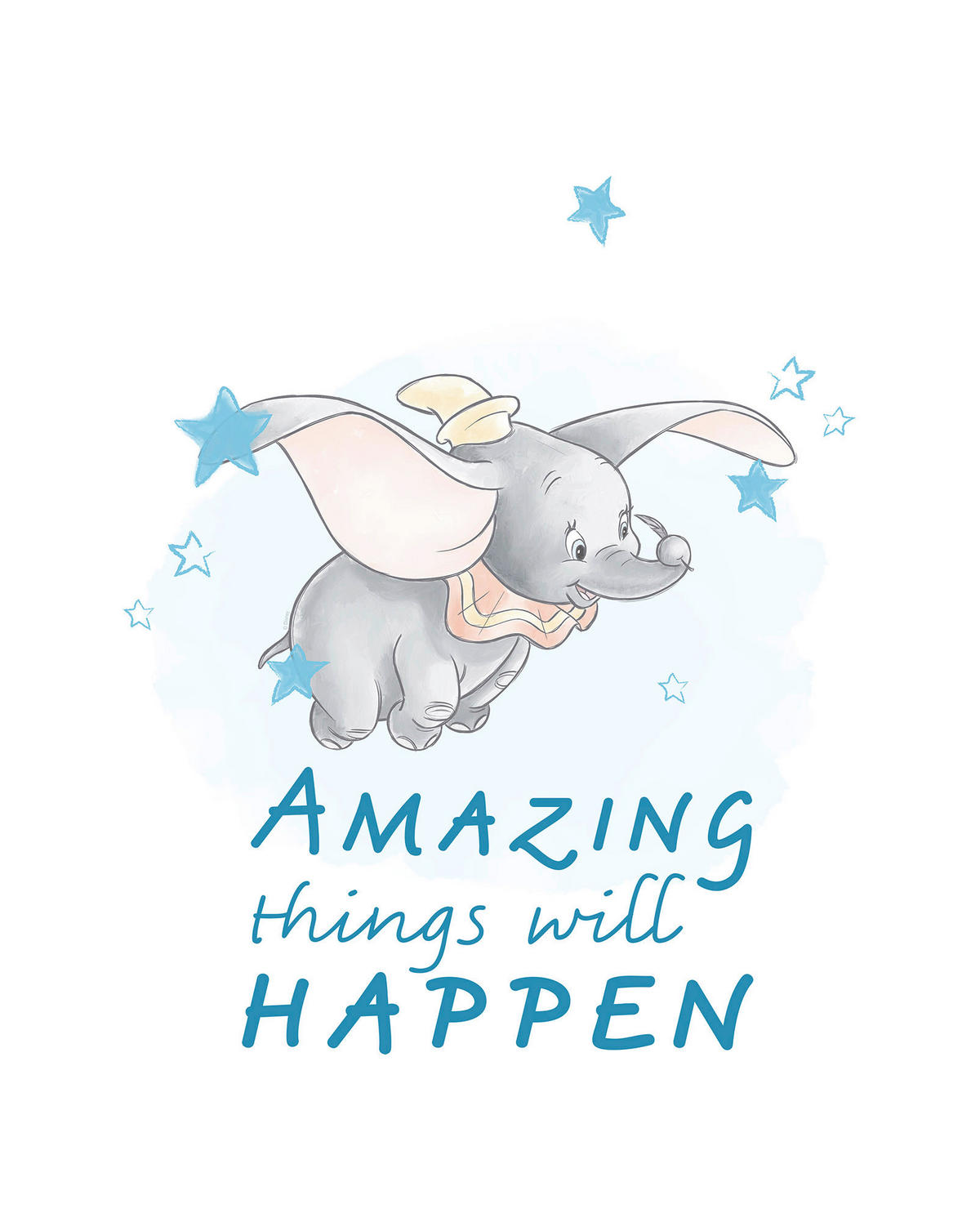 Komar Poster Dumbo Amazing Disney B/L: ca. 40x50 cm Dumbo Amazing - (40,00/50,00cm) - Komar
