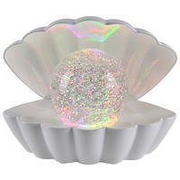 Just Light LED-Dekoleuchte weiß Kunststoff B/H/D: ca. 18x13x14,8 cm LED-Dekoleuchte_Muschel - weiß (14,80/13,00cm) - Just Light