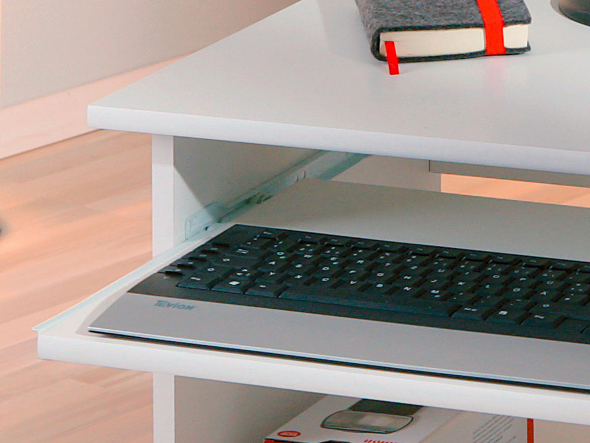 Schreibtisch Pepe weiß B/H/T: ca. 80x75x50 cm Pepe - weiß (80,00/75,00/50,00cm) - Inter Link