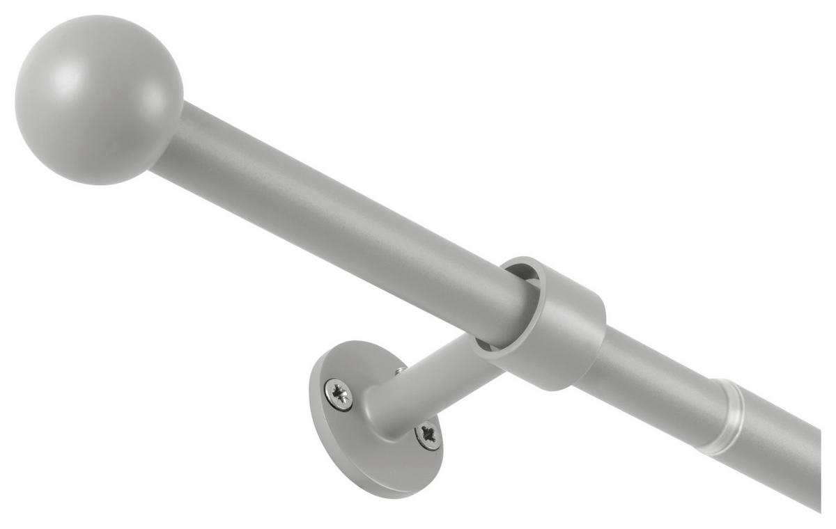 Stilgarnituren Cool-Gray Metall L: ca. 400 cm ausziehbar von ca. 210 bis 400 cm 1.0 Läufe Teleskopgarnitur_2in1 - Cool-Gray (400,00cm) - ondeco