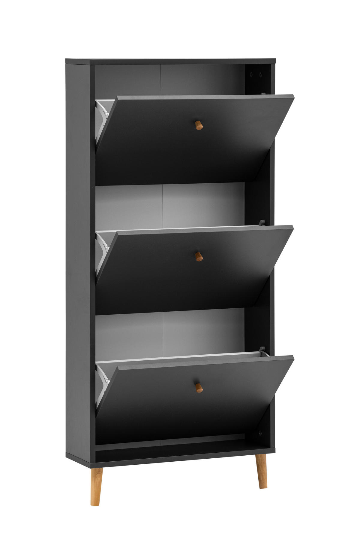Schuhkipper Bjarne anthrazit B/H/T: ca. 59,8x131x20 cm Bjarne - anthrazit (59,80/131,00/20,00cm) - Möbelpartner