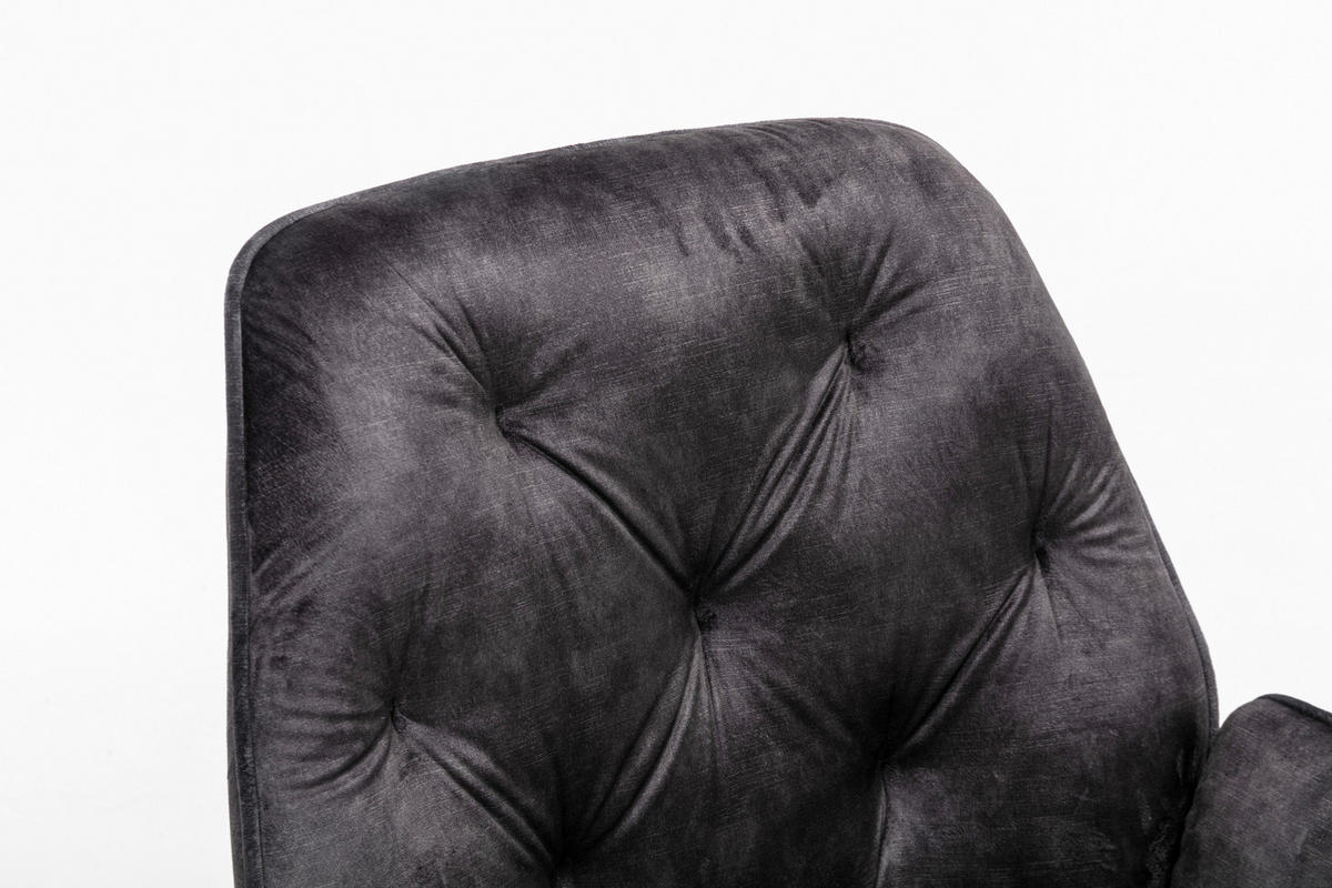 byLIVING Sessel SARINA  2er-Set anthrazit Vintage Samt Metall B/H/T: ca. 59,5x89x62 cm SARINA  2er-Set - anthrazit (59,50/89,00/62,00cm) - byLIVING