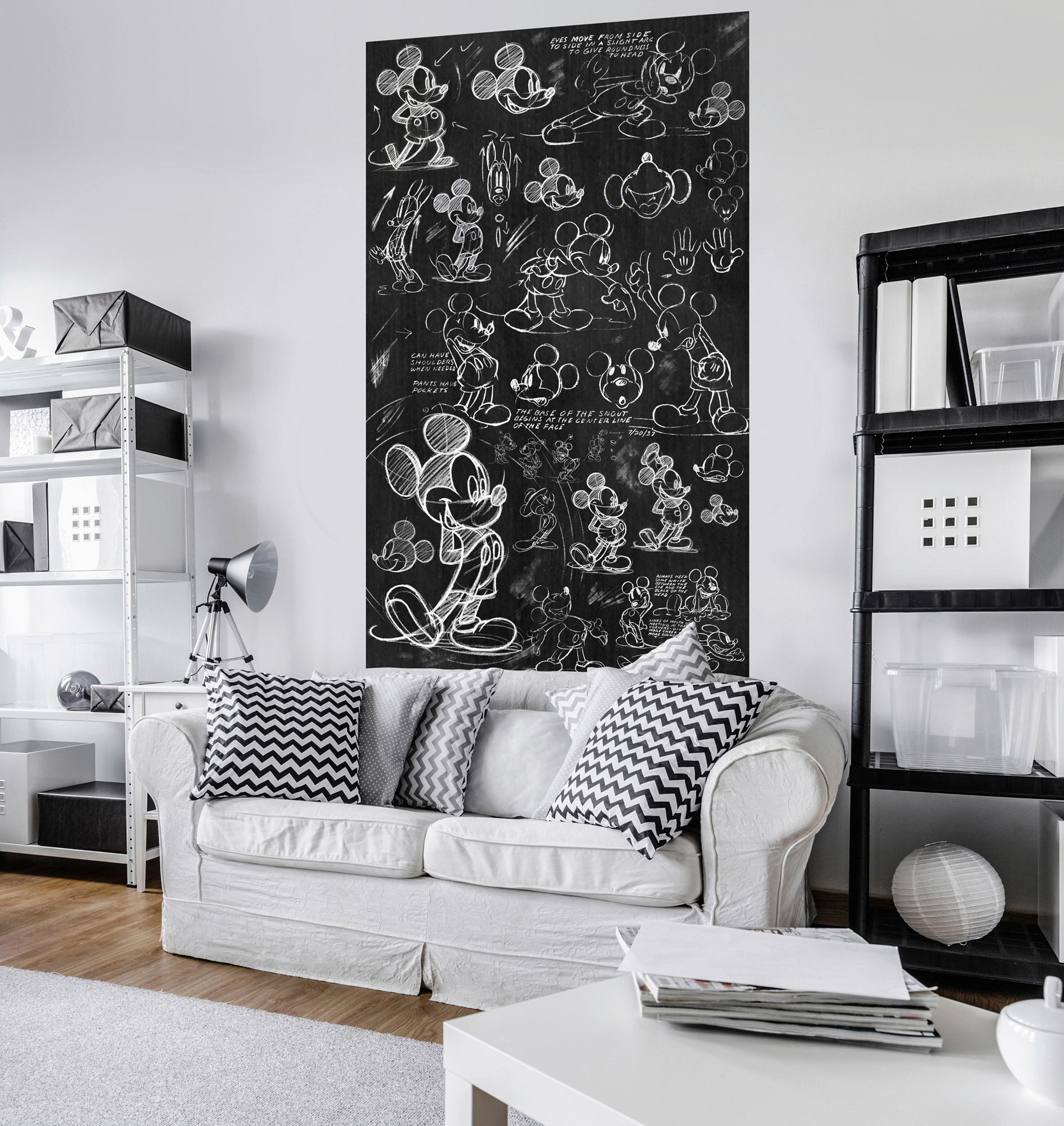 Komar Fototapete Mickey Chalkboard B/L: ca. 120x200 cm Mickey Chalkboard - (120,00/200,00cm) - Komar