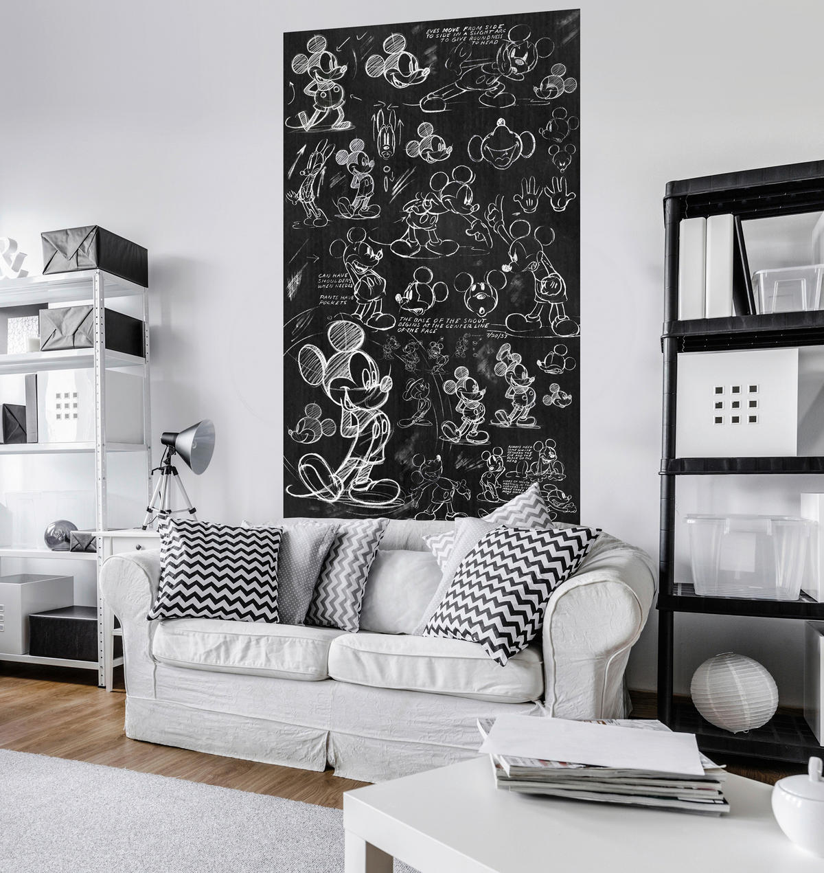 Komar Fototapete Mickey Chalkboard B/L: ca. 120x200 cm Mickey Chalkboard - (120,00/200,00cm) - Komar