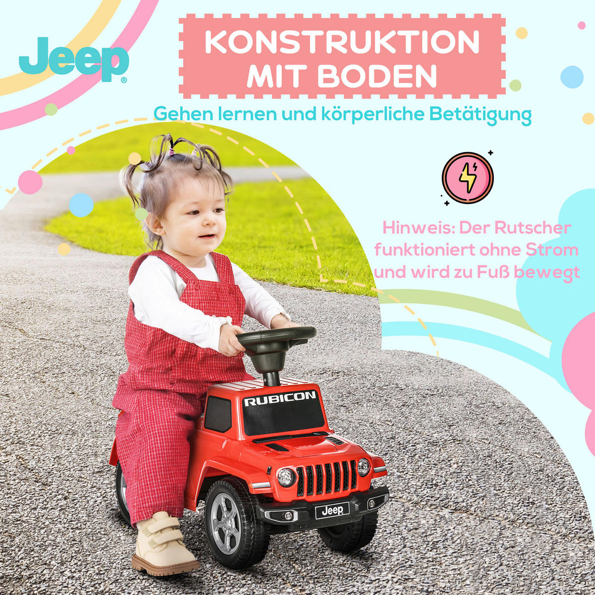 AIYAPLAY Kinder-Rutschauto rot B/H/L: ca. 29x42x63,5 cm Rutschauto - rot (63,50/29,00/42,00cm) - AIYAPLAY