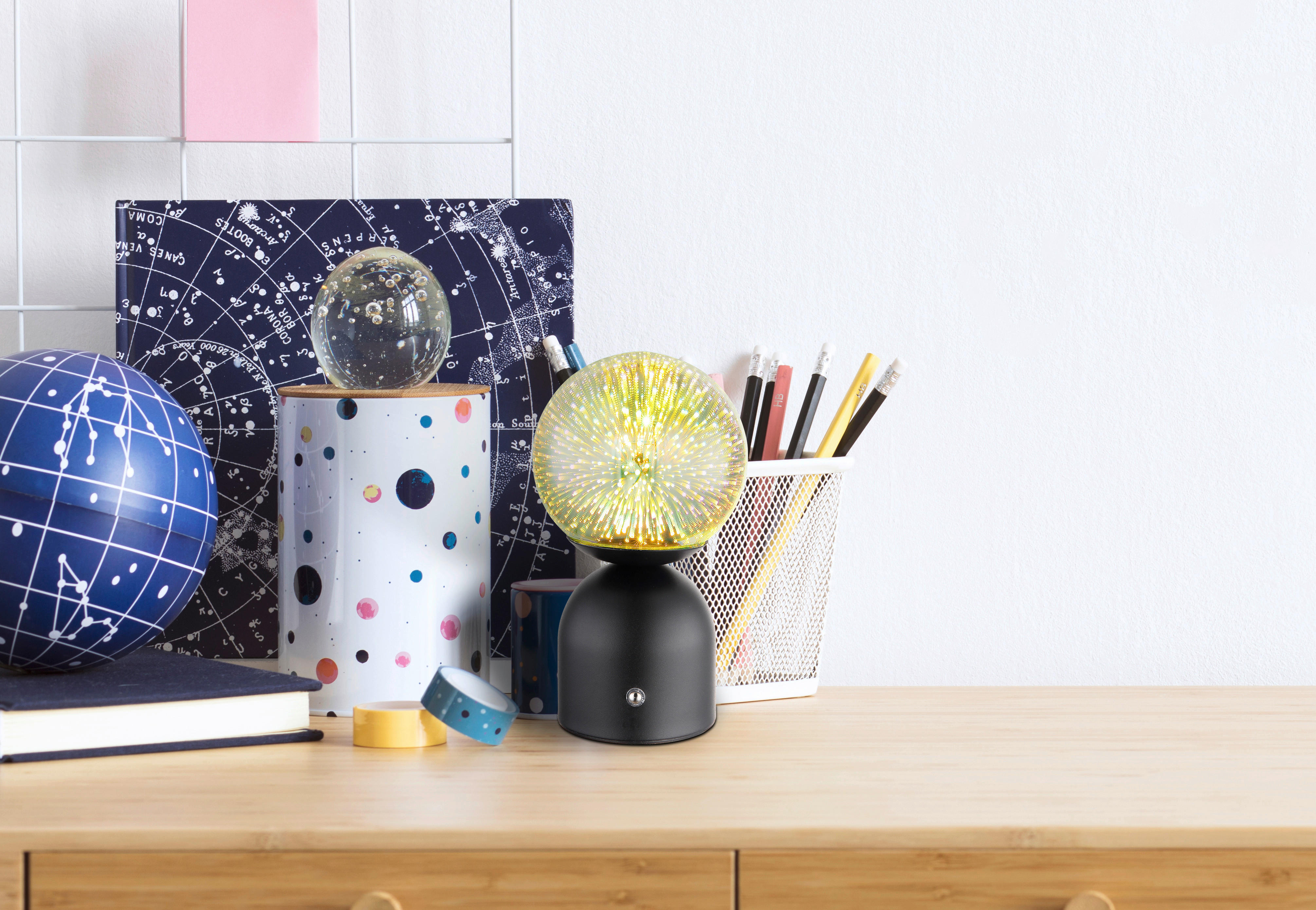 GLOBO LED-Tischleuchte schwarz Metall H/D: ca. 21x12 cm JULSY - schwarz (12,00/21,00cm) - GLOBO