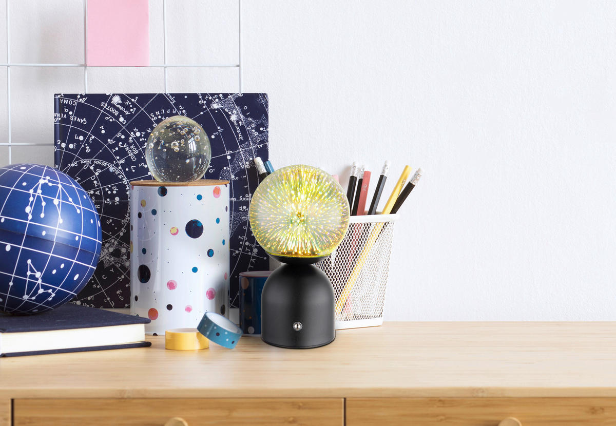 GLOBO LED-Tischleuchte schwarz Metall H/D: ca. 21x12 cm JULSY - schwarz (12,00/21,00cm) - GLOBO