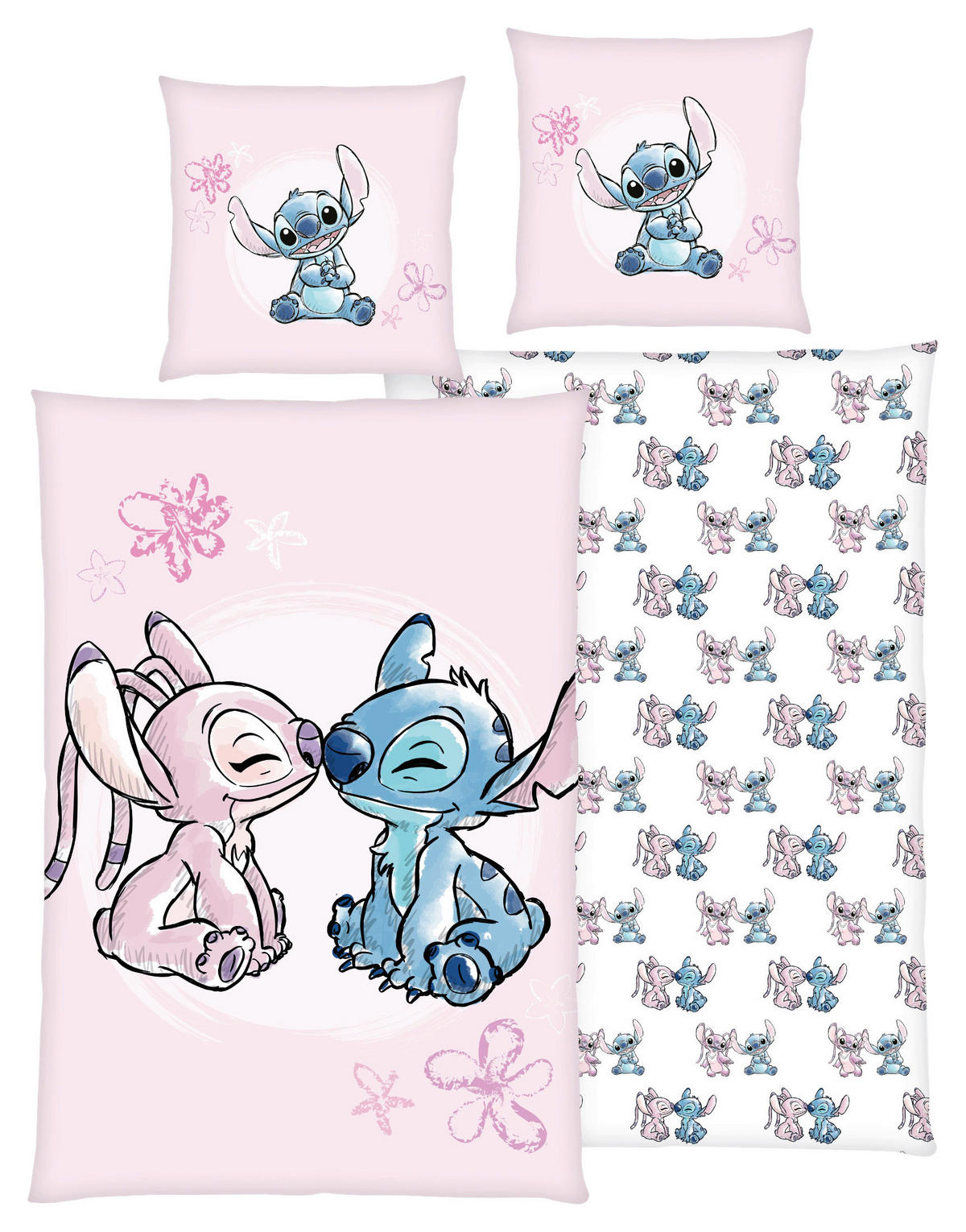 Bettwäsche Renforce Bettwäsche Disney Stitch Flanell - bunt - Disney
