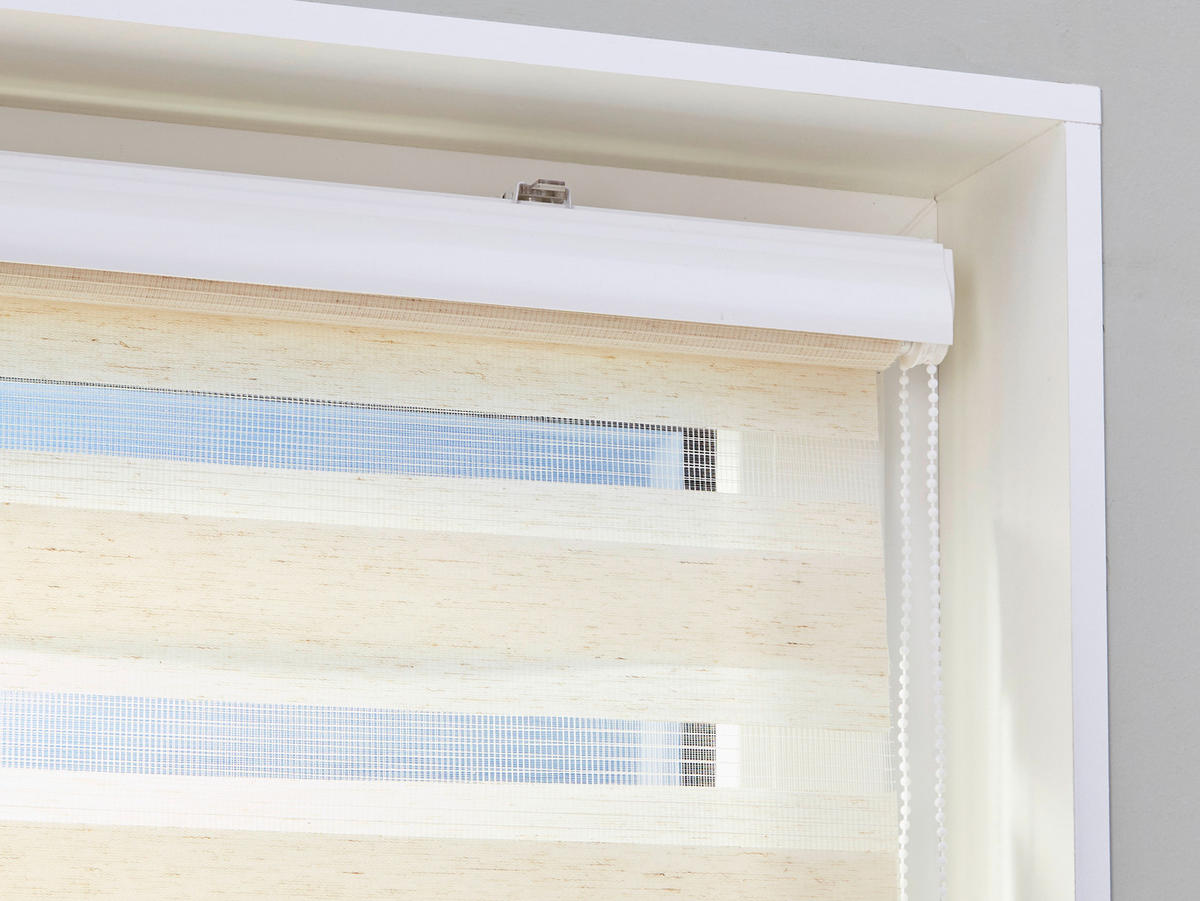 Doppelrollo mit Blende Easy Fix natur B/L: ca. 55x160 cm Easy Fix - natur (55,00/160,00cm) - POCOline