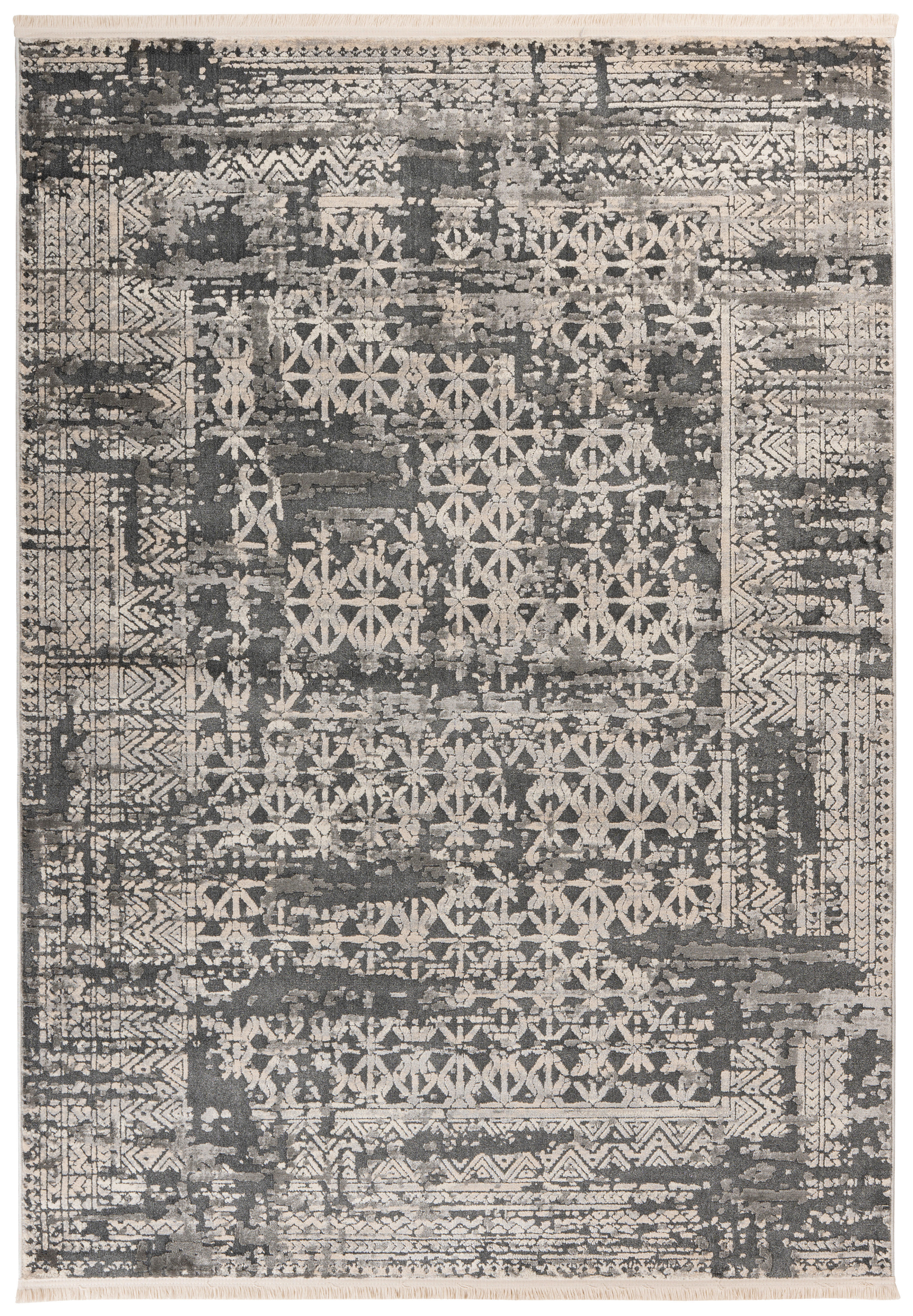 Kayoom Kurzflorteppich Adela 325 grau B/H/L: ca. 120x1,3x170 cm Adela 325 - grau (170,00/120,00/1,30cm) - Kayoom