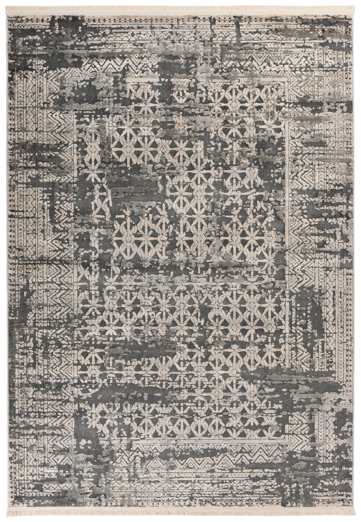 Kayoom Kurzflorteppich Adela 325 grau B/H/L: ca. 120x1,3x170 cm Adela 325 - grau (170,00/120,00/1,30cm) - Kayoom