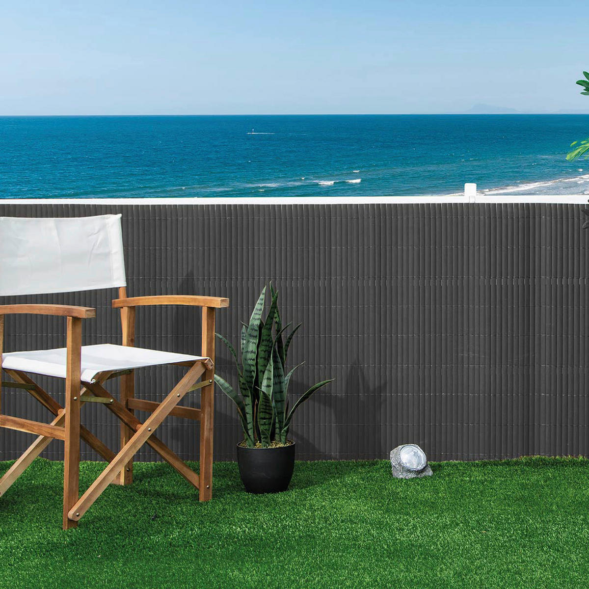 NORTENE Sichtschutz anthrazit PVC B/H/L: ca. 300x23x150 cm Sichtschutz - anthrazit (150,00/300,00/23,00cm) - NORTENE
