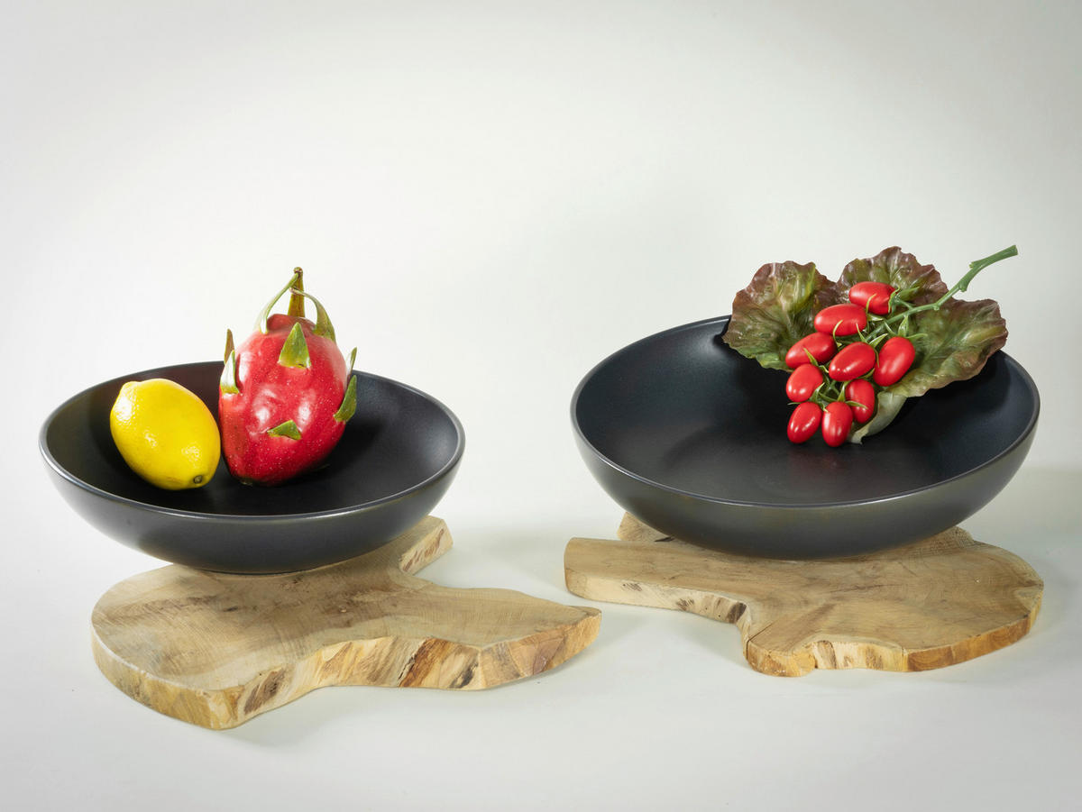 CreaTable Cappuccino-Set Uno schwarz Steinzeug B/H/L: ca. 39,4x38,7x39,4 cm Uno - schwarz (39,40/39,40/38,70cm) - CreaTable