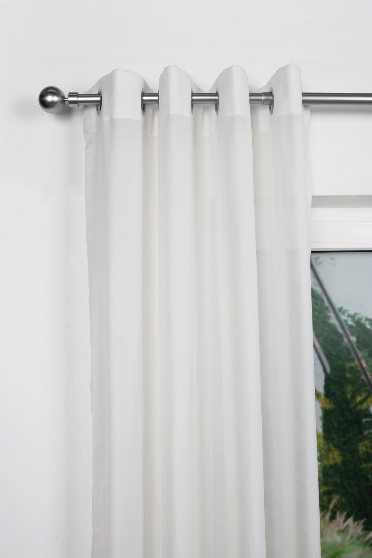 Stilgarnituren habito/ball-classic Edelstahloptik Metall ausziehbar von ca. 190 bis 360 cm 1.0 Läufe habito/ball-classic - Edelstahloptik - ondeco