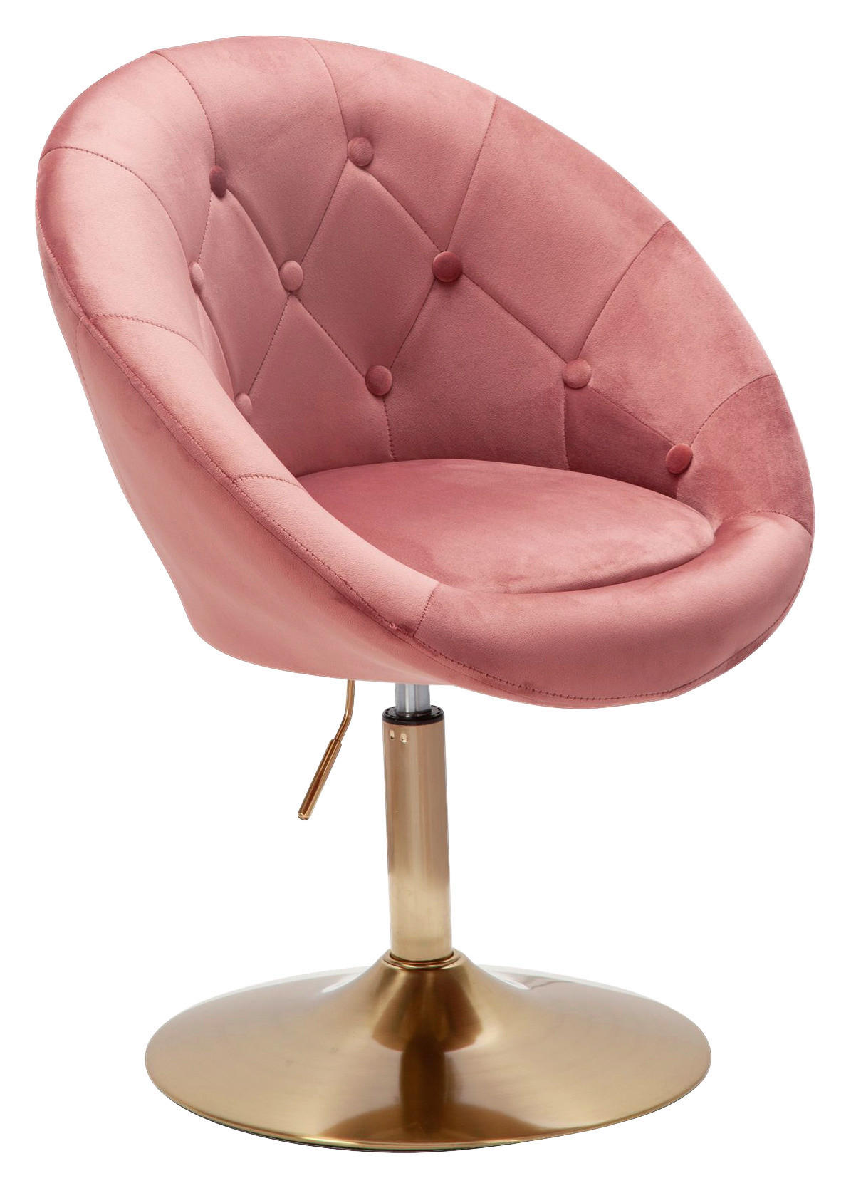Wohnling Sessel rosa gold Samt Eisen B/H/T: ca. 67x80x62 cm